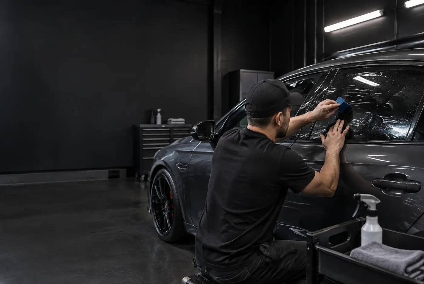Mobile window tint install